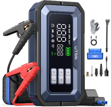 UTRAI JS 30 7000 A Jumpstarter Powerbank, 12 V Starthulp met Luchtcompressor, OBD2 Diagnosescanner, 160 W DC uitgang, LED Kampverlichting & 18 W Snelladen – Voor Personenauto's, SUV's, 14 L Diesels & Hybrides