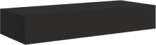 VidaXL Wandschap met lade 60x23,5x10 cm MDF zwart