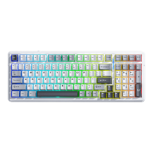 AULA F99 Draadloos Mechanisch Toetsenbord, Tri Mode Bluetooth/2,4 G/Bedraad Gasket Gaming Toetsenbord, 99 Toetsen Hot Swappable RGB Verlicht Computer Toetsenbord, QWERTY US Lay out voor Mac/Win