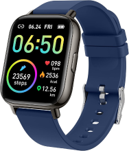 Jugeman P32 Blauwe Smartwatch, Fitness Tracker 1,69'' HD voor Mannen Vrouwen, Stappenteller