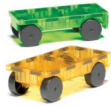 16022   MAGNA TILES® Cars 2 delige uitbreidingsset: Groen & Geel
