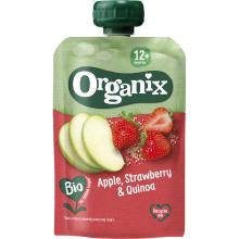 Organix Knijpfruit appel aardbei quinoa 12 m+ 100 g