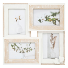 Atmosphera Fotolijst   MDF, 4 Foto's, Beige, 33,5 x 33,5 cm