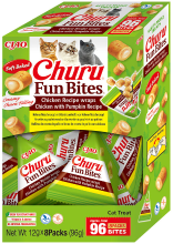 INABA Fun Bites kattensnacks kip wraps kip met pompoen