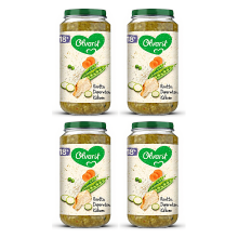 Olvarit Risotto erwten kalkoen babysnack 18 maanden+ 250 g * 4