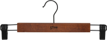 5Five Houten Broekhanger Klem   33,5 cm, Donkerbruin, 2 Stuks