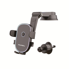 PAVAREAL CH75 2 in 1 autohouder met sterke zuignapvoet en ringclip, zwart