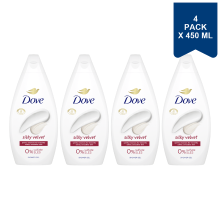 Dove douchegel Silky Velvet 450 ml (4 pack)