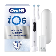Oral B Oral B iO 6N oplaadbare elektrische tandenborstel wit   kunstmatige intelligentie   interactief display   druksensor