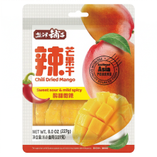 Yan Jin Pu Zi Pittige Gedroogde Mango Snack 227 g