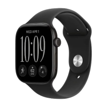 Apple Watch Series 12 GPS 46 mm Zwart Aluminium Kast met Zwart Sportband   M/L