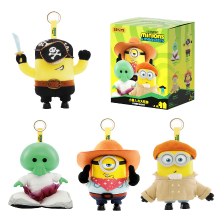 52TOYS Minions en de Grote Monsteren Serie Vinyl Pluche Sleutelhanger Blind Box Verzamelbare Trendige Figuur Cadeau Enkele Blind Box (Willekeurige Stijl)