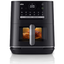 Braun HF5075IBK Heteluchtfriteuse   Capaciteit 6 liter   Digitaal touchscreen   9 kookprogramma's   Rapid Air technologie   Zwart
