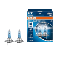 OSRAM COOL BLUE® INTENSE H7, +100% meer licht, tot 5.000K, halogeen koplamp, LED look, 2 lampen