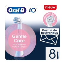 Oral B ORAL B iO Gentle Care   Opzetborstels Wit   8 stuks Zachte Reiniging Ronde Ontwerp Gentle Care 8 Stuks Wit