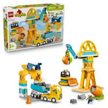 LEGO DUPLO Town 10476 3 in 1 bouwplaats en voertuigen