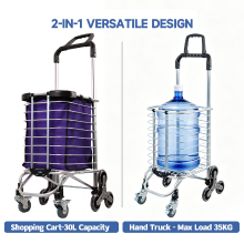 Tahang Strong bird 2026 Nieuwe Premium Opvouwbare Winkelwagen van Aluminiumlegering, Europese Keuze met Verstelbare Handgreep, Hoge Draagcapaciteit & Multifunctioneel voor Thuis & Supermarktboodschappen