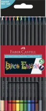 Faber Castell Faber Castell kleurpotloden zwarte editie   12 stuks, assortiment kleuren