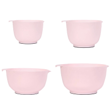 Sunyana mengkomset, 4 delig, roze, stapelbaar, antislipbodem, BPA vrij, herbruikbaar, geschikt voor salade, maaltijdbereiding en bakken