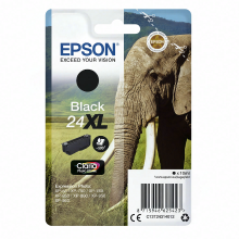 Epson olifant enkelverpakking zwart 24XL Claria Photo HD inkt