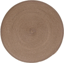 Secret de Gourmet Ronde gevlochten placemat   Taupe, 38 cm