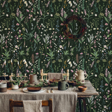 Murgall lentemodel zelfklevend behang, zwart, 44 × 305 cm, enkele rol