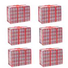 WhereHike 6 delige praktische opbergzak voor donzen dekbed, ruimtebesparend, geschikt voor kleding en beddengoed, 68 x 50 x 24 cm rood