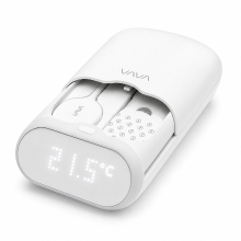 VAVA VA IH008 Draagbare temperatuurmonitor voor baby's met apart LED display, tot 24 uur sensorgebruik, 15 m draadloos bereik, geluids  en lichtmeldingen, zonder app