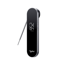 Typhur InstaProbe Core digitale direct afleesbare vleesthermometer 0,5 sec. Met in zonlicht afleesbaar display voor koken, professionele thermometer met IP67 waterdichtheid voor grill, barbecue, koken, rookoven
