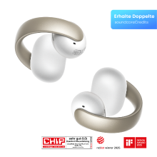 Soundcore Aeroclip hoofdtelefoon True Wireless Stereo (TWS) open ear bellen/muziek/sport/dagelijks bluetooth champagne, wit