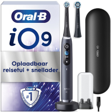 Oral B Oral B iO9N elektrische tandenborstel, zwart onyx, Bluetooth verbinding, slimme model, diepe reiniging