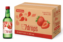 7CUPSOFSOJU 7DROPS Soju Aardbei Alc. 12% 360 Ml x 20