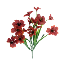 Wei's moment 9 Bundles Kunstbloemen, UV Bestendige Kunstbloemen Kunstplanten Buiten, 6 Kleuren Realistische Kunst Plastic Lentebloemen In Potten Binnen Voor Huis Tuin Veranda Balkon Raambak Decoratie De Zonsondergang Is Rood, Nieuwjaarsverkoop, Top Cadeau
