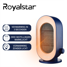 Royalstar 3 s instantverwarming, 3 warmtestanden, 600 W vermogen, kantel  en oververhittingsbeveiliging, S720SW