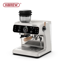 HiBREW H7B verbeterde Barista Pro espressomachine met dubbele boiler en ingebouwde molen met 30 maalstanden voor café, hotel en restaurant