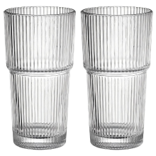 600 Ml glazen rietjesbeker, set van 2