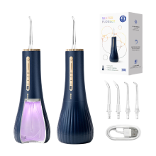 BAIR CARE M11 Waterflosser met UV Sanitisatie (99.9% Bacteriële Verwijdering), 360 ml Extra Grote Tank, Opbergruimte voor Mondstukken, USB C Oplaadbaar, 30 Dagen Batterijduur, 4 Reinigingsmodi, IPX8 Waterdicht voor Beugels & Reizen
