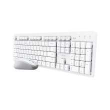 Trust Ody II   Draadloze Toetsenbord en Muis Set   Stille Toetsen   Draadloos   Wit