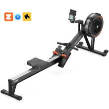 YOSHINO YOSUDA R2 Airrower voor Thuis, Geteste Kwaliteit (Test Gel), Opvouwbaar, Luchtwrijving, Zelfbediend Display, 10 Weerstandsniveaus, Aluminium Band voor Lange Mensen, Bluetooth & App