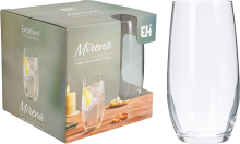 Excellent Houseware Glazen Set   360 mL, Set van 4