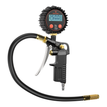 Etenwolf T500 Digitale Bandenspanningsmeter met Inflator, Bandenspanningsmeter 0 250 PSI, Gekalibreerd volgens ANSI B40.7 Grade 2 A, Luchtslang & Compressoraccessoires met Opbergtas, Zwart