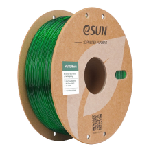 ESUN PETG Basic Transparant Groen 3D Filament 1,75 mm, Hoge Snelheid Printen, Kosteneffectief Inlopmateriaal Voor 3D Printen 1 kg (2,2 lbs) Kartonnen Spoel