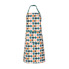 Dexam Retro Stippen Schort 100% Katoen Teal/Perzik