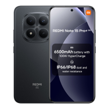 REDMI Note 15 Pro+ 5G zwart 12 GB RAM 512 GB ROM eSIM, dual SIM, NFC, met 2 jaar officiële garantie
