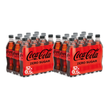Coca Cola Coca Cola Zero Sugar Cola   12 x 500 ml x2