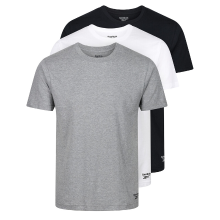 Reebok Santo T shirt met ronde hals antraciet gemêleerd/wit/vector marineblauw S