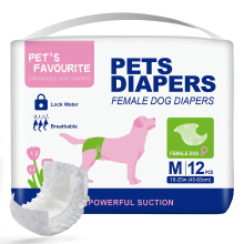 Blinkit wegwerphondenluiers voor teefjes, sterk absorberend, ademend en lekvrij, 360° lekvrij ontwerp, geschikt voor loopsheid/zindelijkheidstraining/zorg voor oudere honden   maat M
