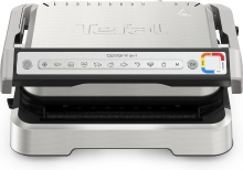 Tefal OptiGrill 2 in 1 intelligente contactgrill en barbecue | 9 automatische programma's | gaarheidsniveau indicator | opent 180° tot volledige barbecue | 4 temperatuurstanden | vaatwasmachinebestendige platen | 2100 W | GC772D
