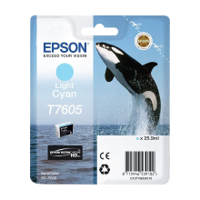 Epson T7605 lichtcyaan inktcartridge C13T76054010