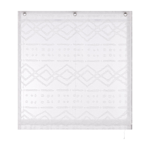 Joyswahl Jaloeziegordijnen met jacquardstructuur, geometrisch, met V haak, 1 gordijnpaneel, wit, B x H 45 x 130 cm